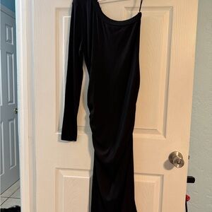 Michael Stars Chic Black One-Shoulder Dress